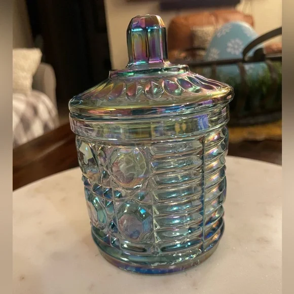 Vintage Indiana Glass Windsor Royal Brighton sugar bowl with a lid. - Picture 5 of 17